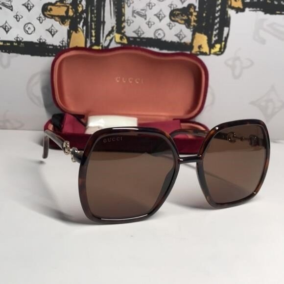 New Authentic Gucci Brown Sunglasses GG0890s 002 - Picture 1 of 11